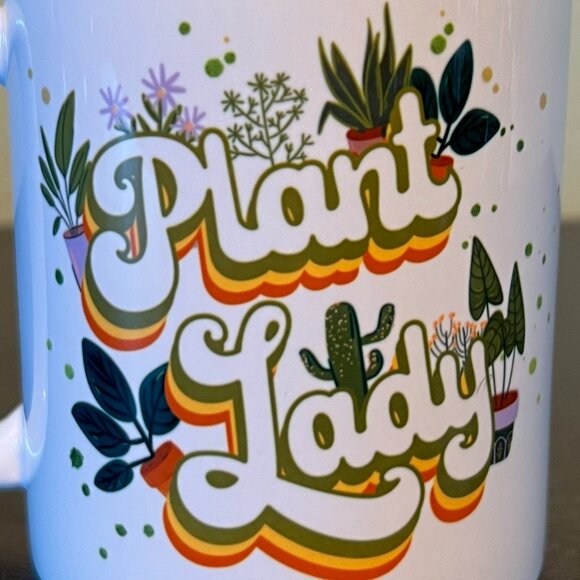 Loftipop PLANT LADY Ceramic Mug ~ Pothos ~ Snake Plants ~ Succulents ~ Ficus - Picture 2 of 8